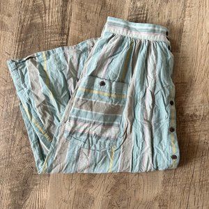 Patagonia Organic Cotton Hemp Striped Maxi Skirt with pockets